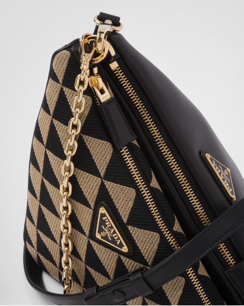 プラダ（PRADA）シンボルエンブロイダリーファブリックミニ