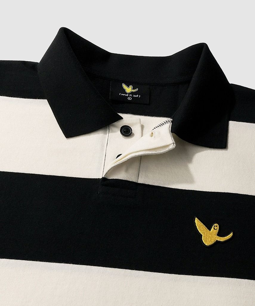 THE BOYZ着用【WHATITISNT】☆ANGEL COLLAR RUGBY LONG SLEEV.E