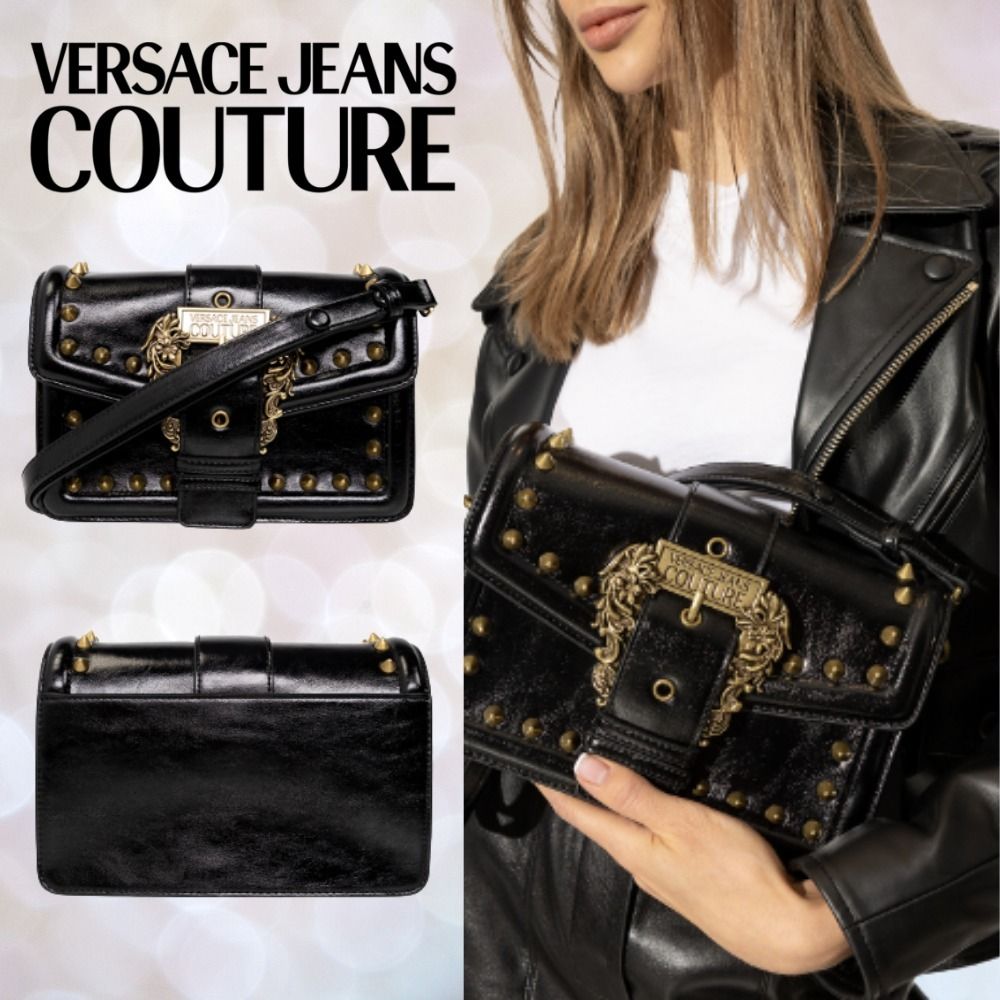 VERSACE JEANS COUTURE リュック ブラック スタッズ