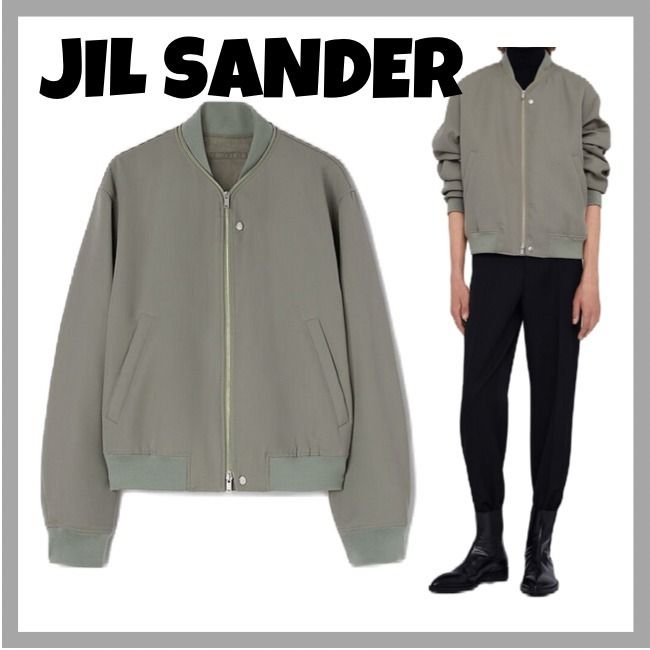 JIL SANDER】Wool Bomber jacket/ウールボンバージャケット - www JIL SANDER】Wool Bomber jacket/ウールボンバージャケット - www