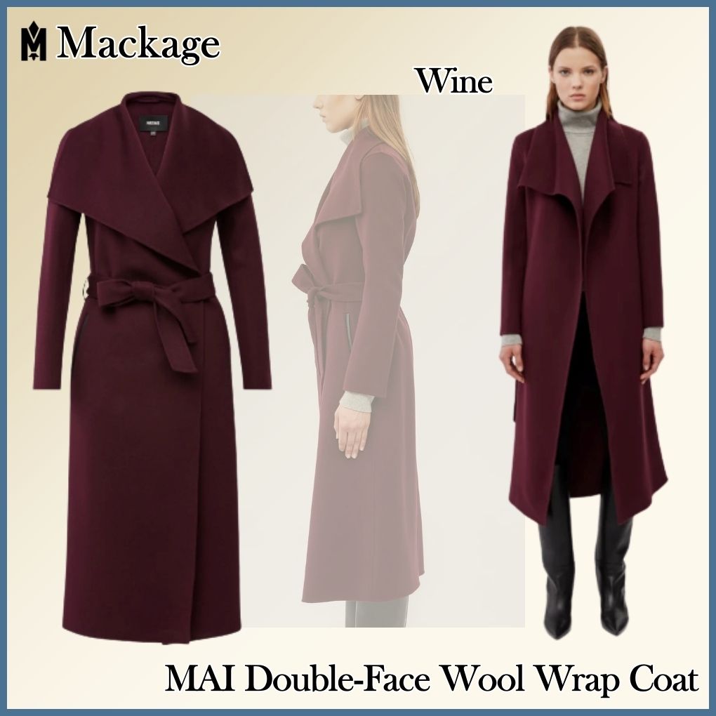 MACKAGE MAI ダブルフェイスウールラップコート (Mackage/ダウン