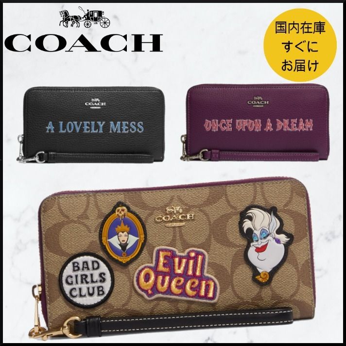 COACH○【DISNEY X COACH】ロング ジップ アラウンド ウォレット ...