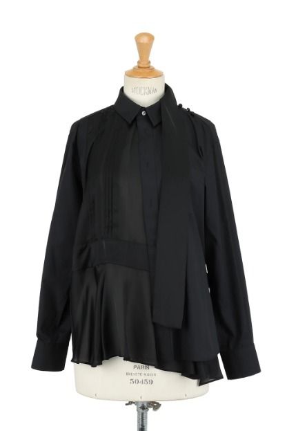 sacai（サカイ）ブラウス 黒 サイズ:2(M位) レディース