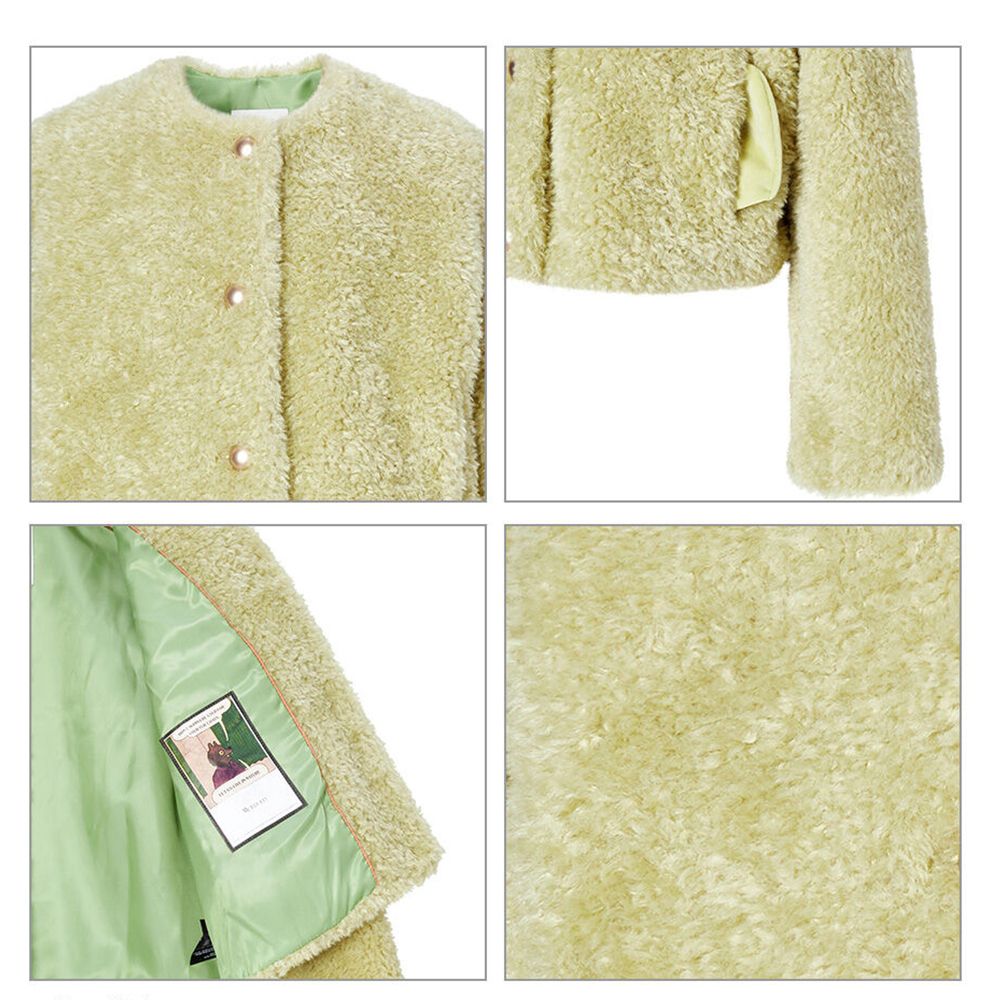 ★送料・関税込★MOLLIOLLI★Crayon Eco Fur Cropped Jacket★ MOLLIOLLI】Crayon Eco Fur Cropped Jacket 2color□関税込