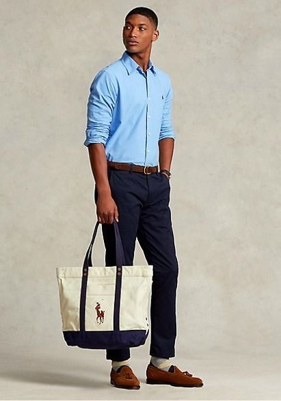 特別価格！Ralph Lauren キャンバス コットン トートバッグ 2色 特別価格！Ralph Lauren キャンバス コットン トートバッグ 2色
