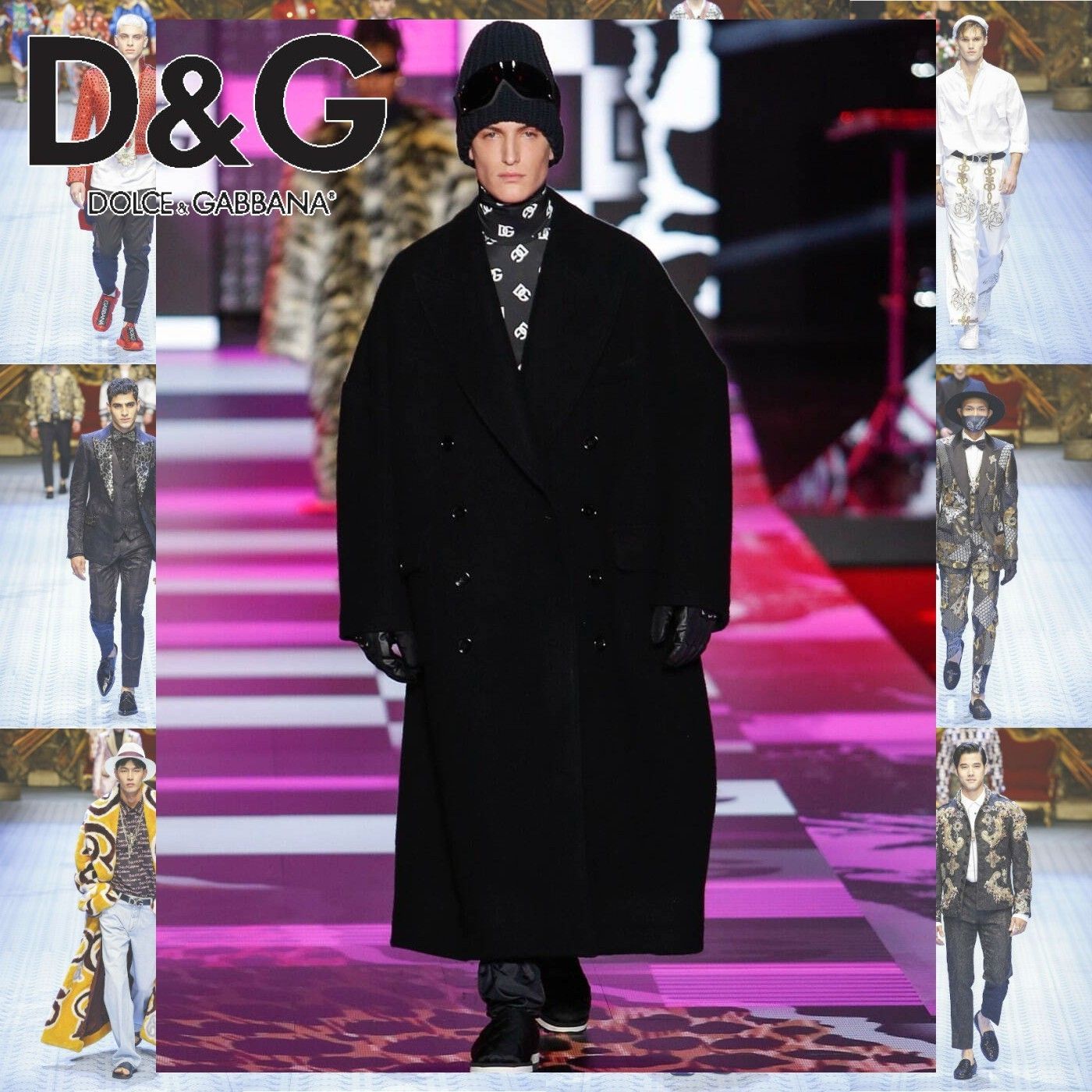 ドルチェ&ガッバーナ ウール ダブルブレストコート D&G ロングコート