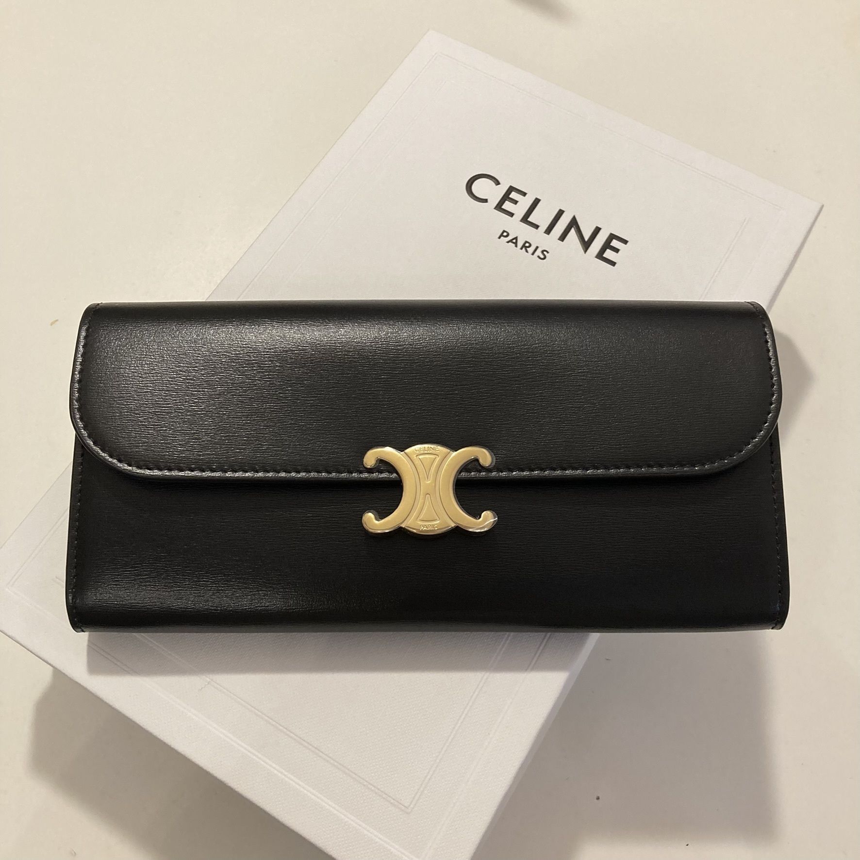 話題の人気 CELINE/トリオンフ ラージウォレット 長財布