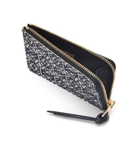 新作!『LOEWE』ジャカードとカーフスキンの無地カードホルダー ...