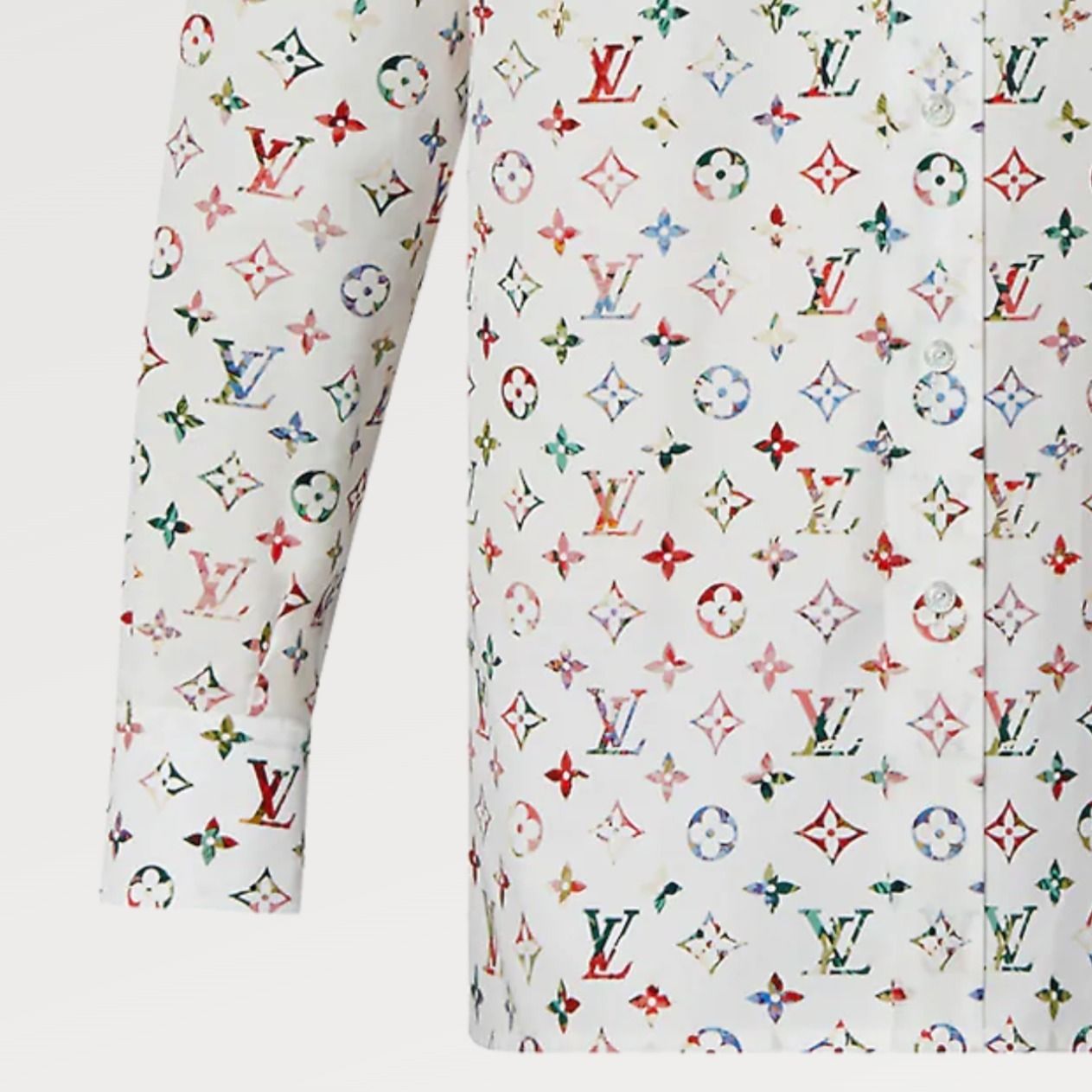 直営店☆LV☆ヴィンテージフラワー スカーフ モノグラムシャツ (Louis ...