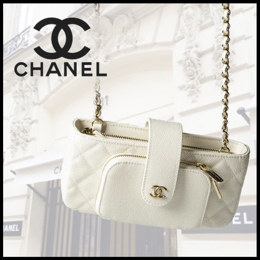 ミニバック・お財布としても♪【CHANEL】シャネル フォンケース 低価格ながら品質の良い CHANEL シャネル ケース ポーチ/バニティ
