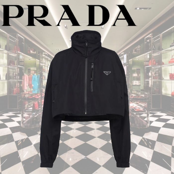 22AW】新作 Re-Nylon クロップドジャケット◇プラダ◇ (PRADA/アウター 22AW】新作 Re-Nylon クロップドジャケット◇プラダ◇ (PRADA/アウター