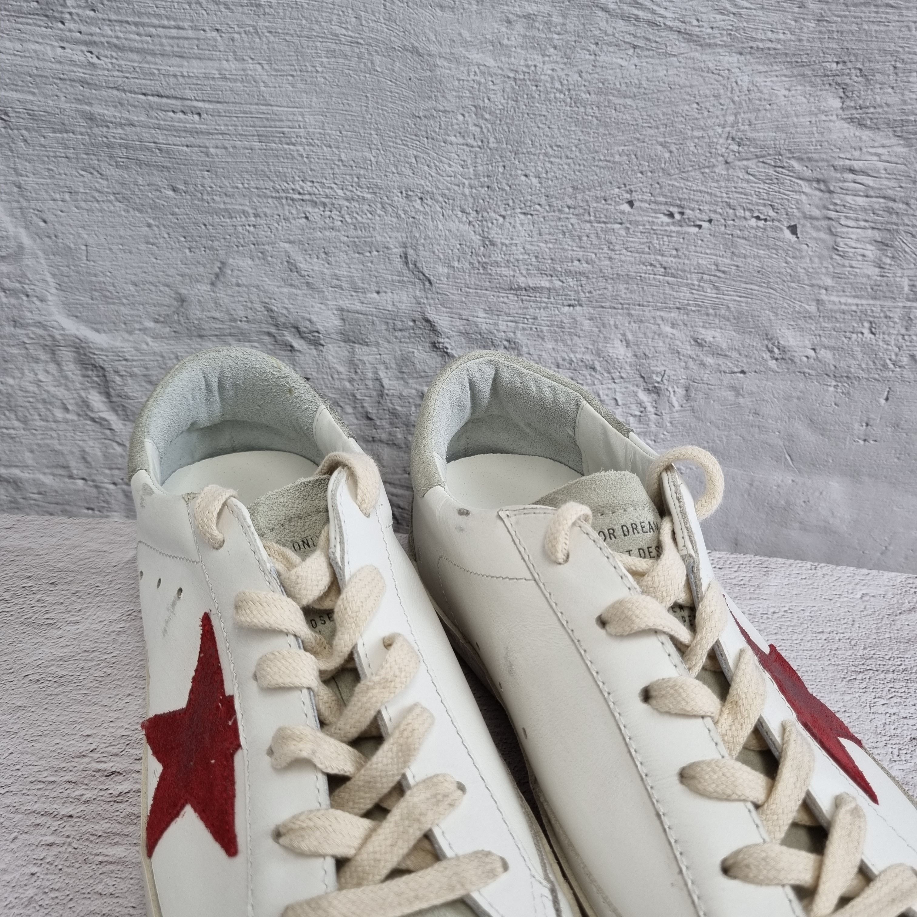 ★韓国の人気★【Golden Goose】★Super-Star スニーカ.ー★ Women's Super-Star sneakers with suede star and brown heel tab