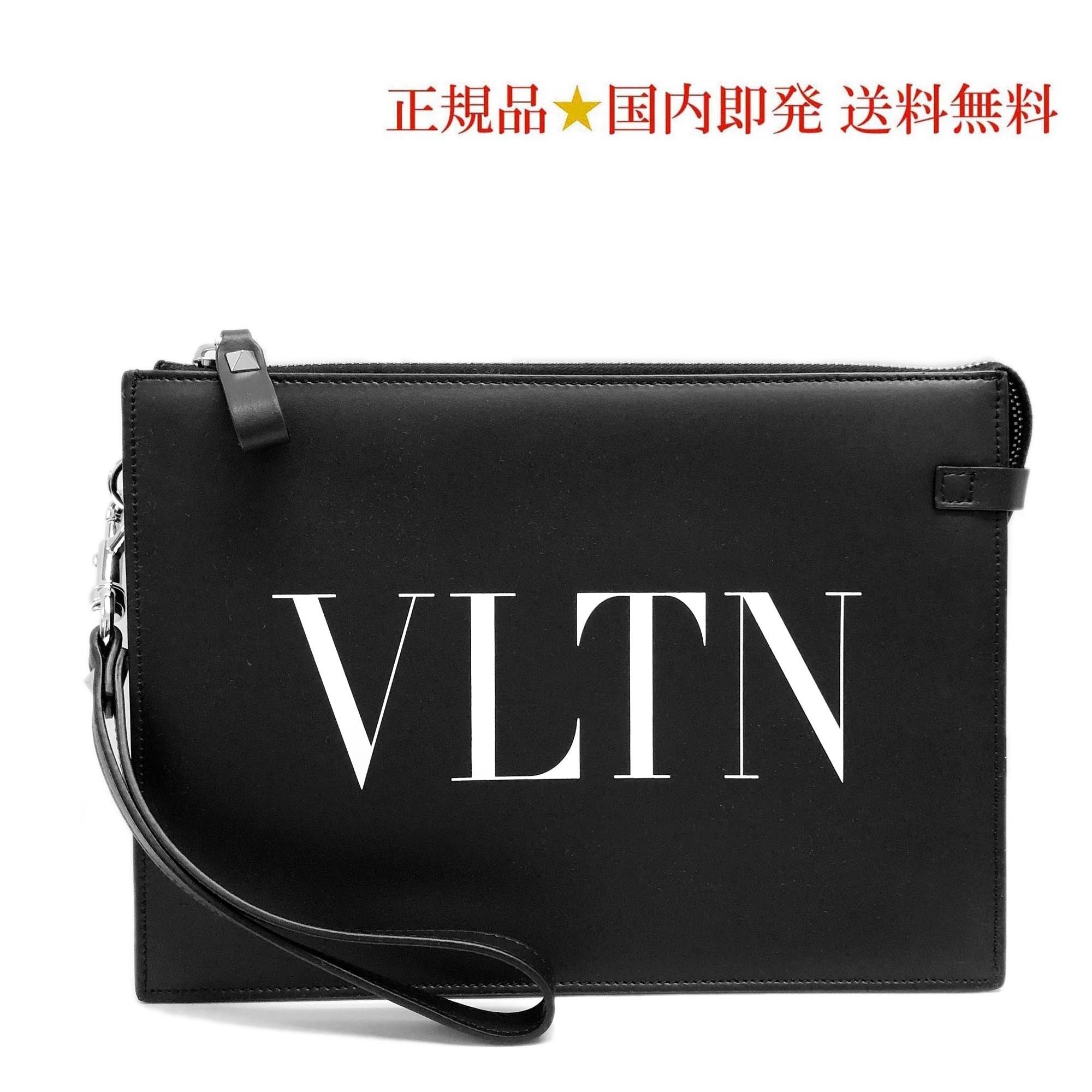 新品VALENTINO 1Y2P0P09LVN 0NI VLTN レザークラッチ