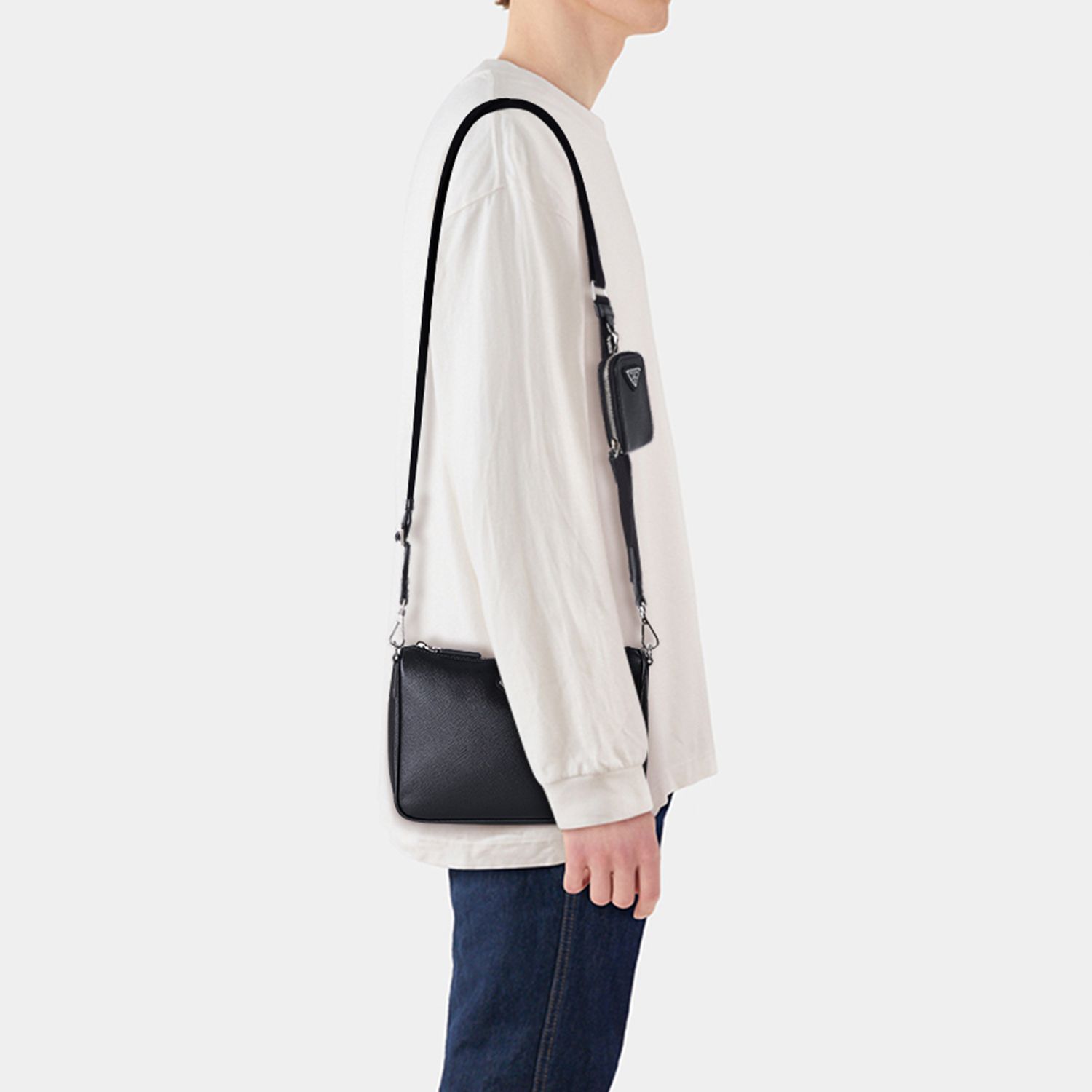 関税負担なしPRADA プラダ サフィアーノレザー ショルダーバッグ