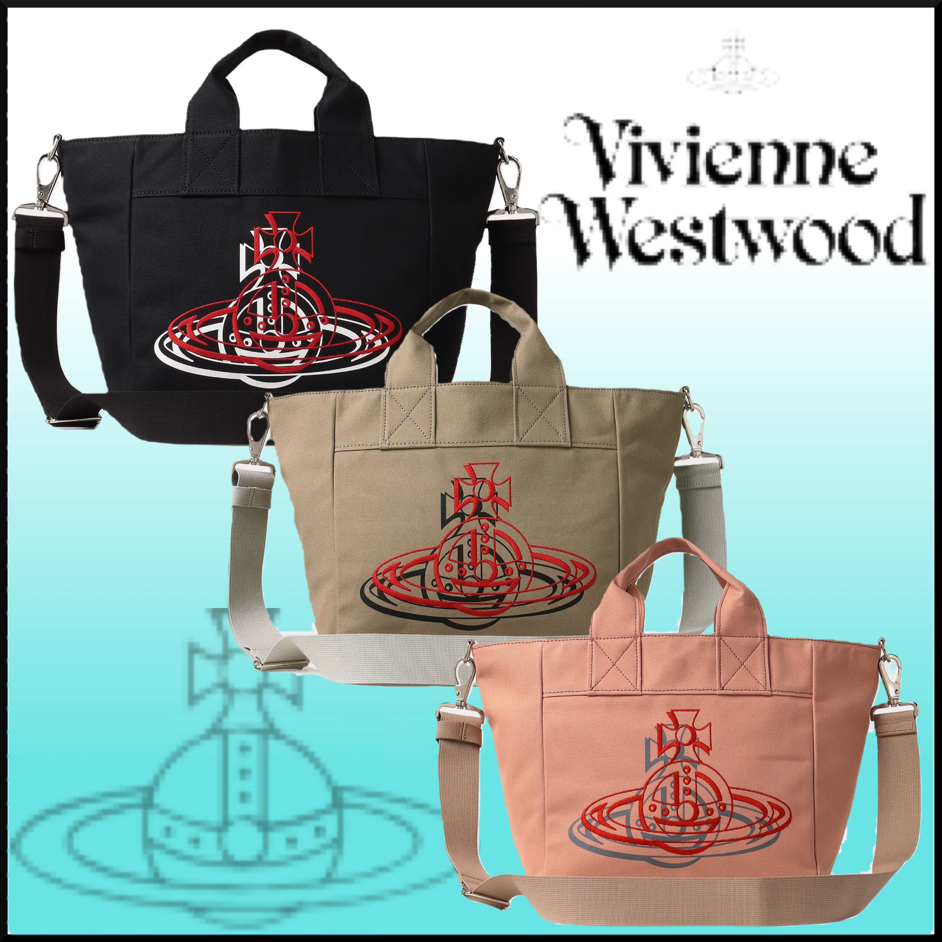 大人気☆Vivienne Westwood ダブルORB キャンバストートバッグ