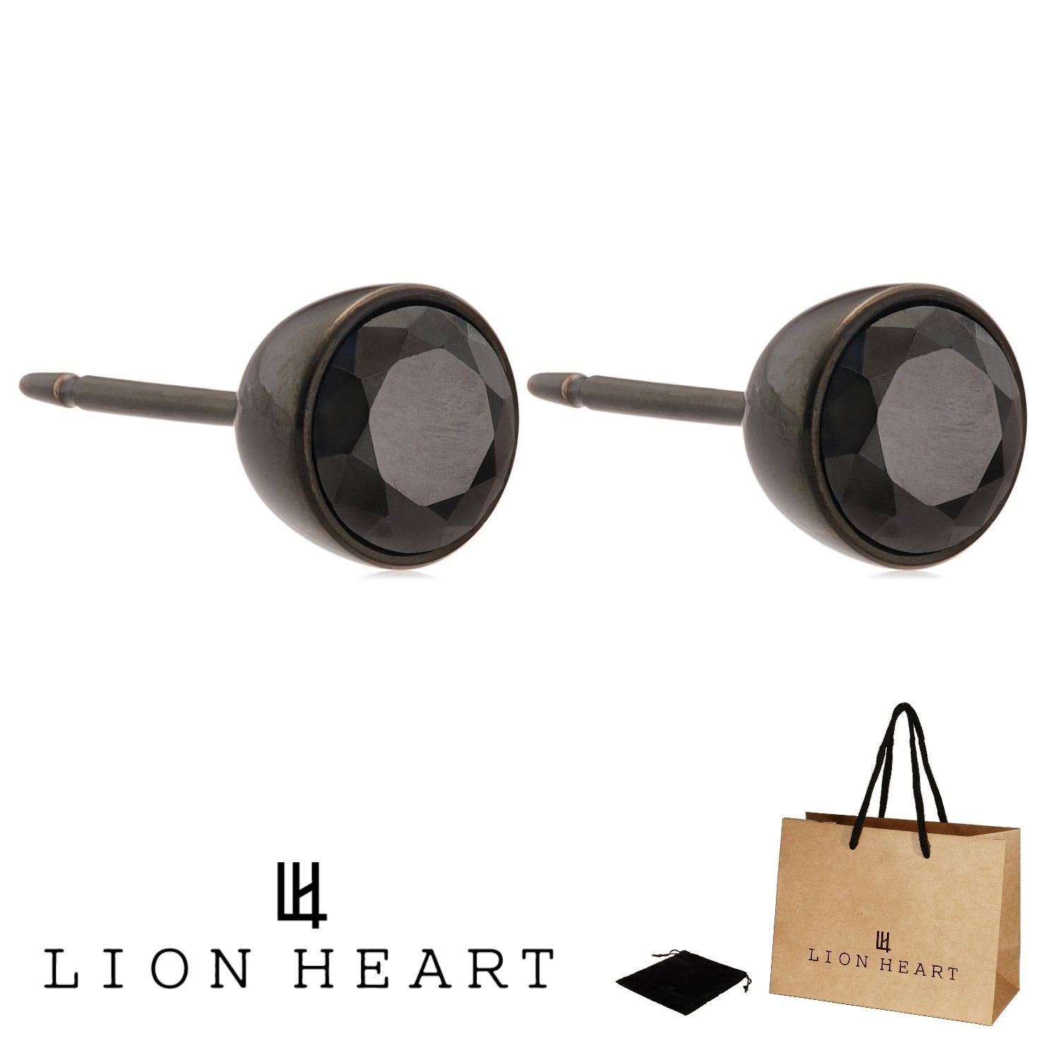 LION HEART ライオンハート ピアス LHMP002N 2点 セット 両耳用 (LION