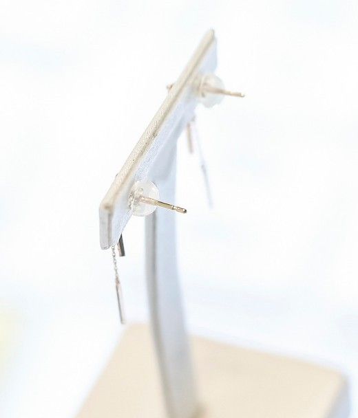 STONE HENgE◇SHe◇14K ローズゴールド ドロップ ピアス