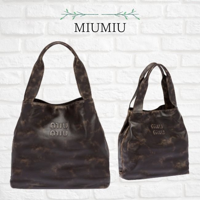 MIUMIU ナッパレザー ショルダーバッグ (MiuMiu/トートバッグ ...