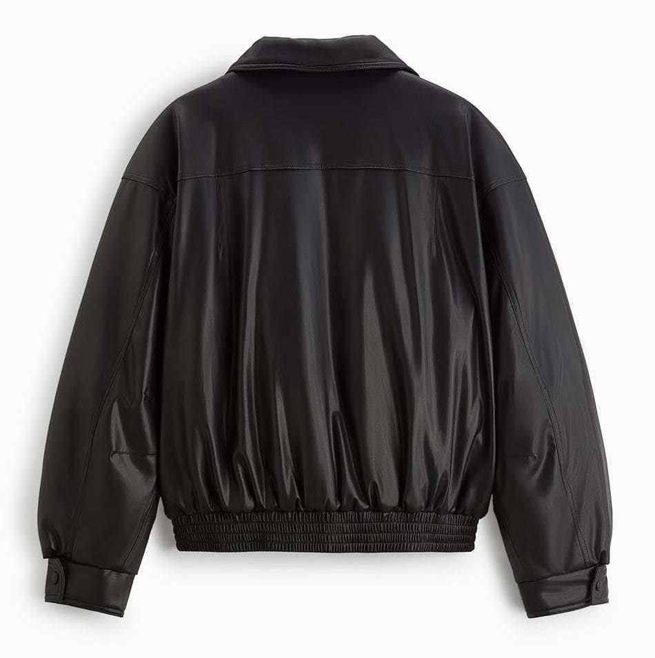 ☆ドイツ発*ZARA*新作*レザーパデッドボンバージャケット/BH☆ (ZARA