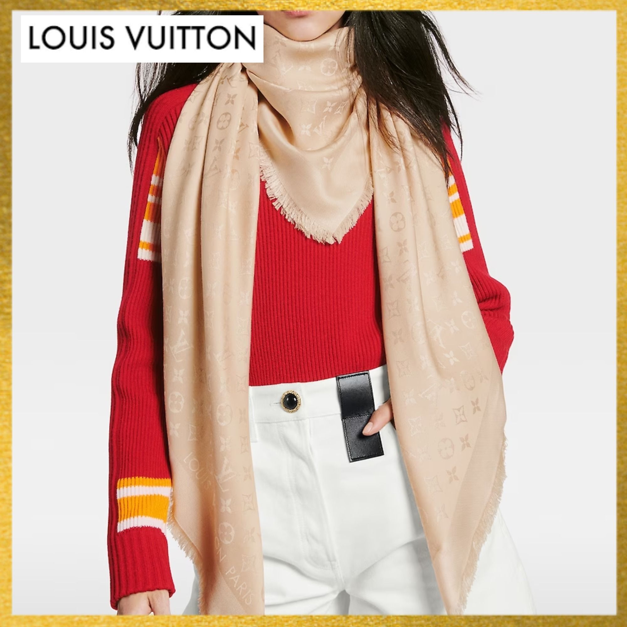LOUIS VUITTON】モノグラム クラシック ショール☆ギフト
