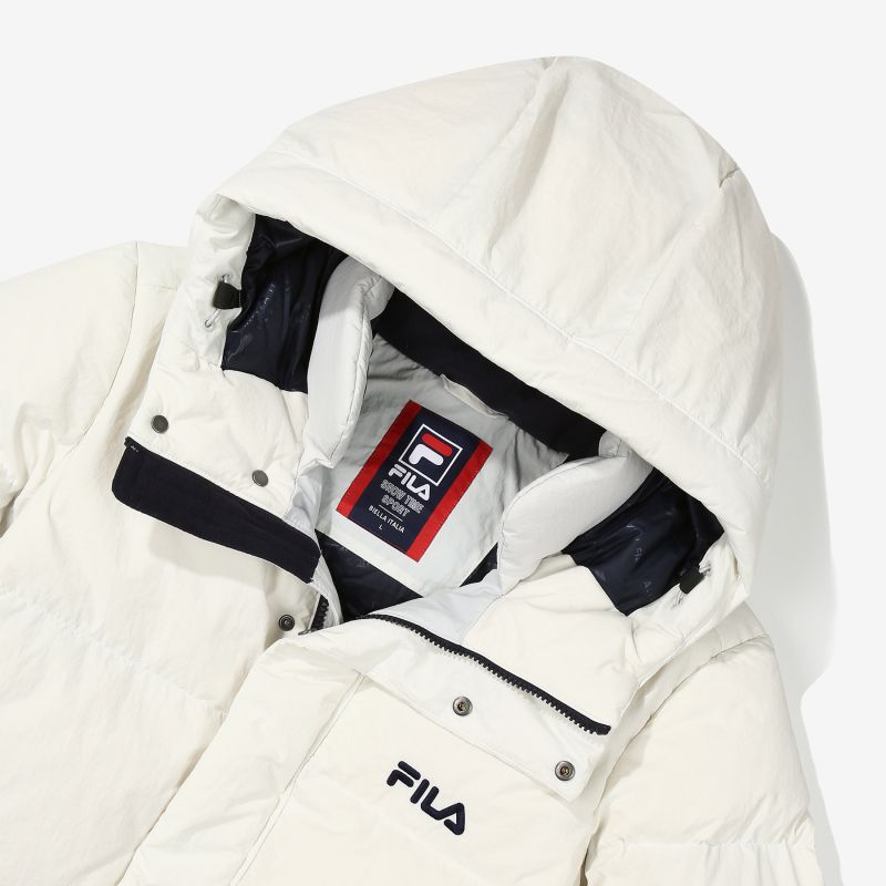 FILA(フィラ)☆配色フードダウンジャケット_男女兼用 (FILA