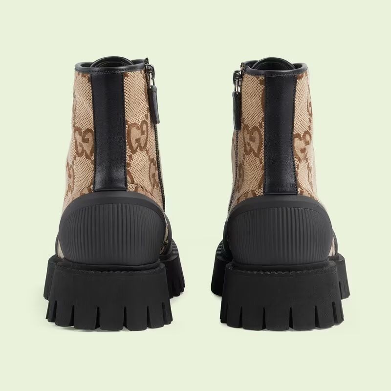 日本未入荷【GUCCI】メンズ マキシ GG レースアップ ブーツ (GUCCI ...