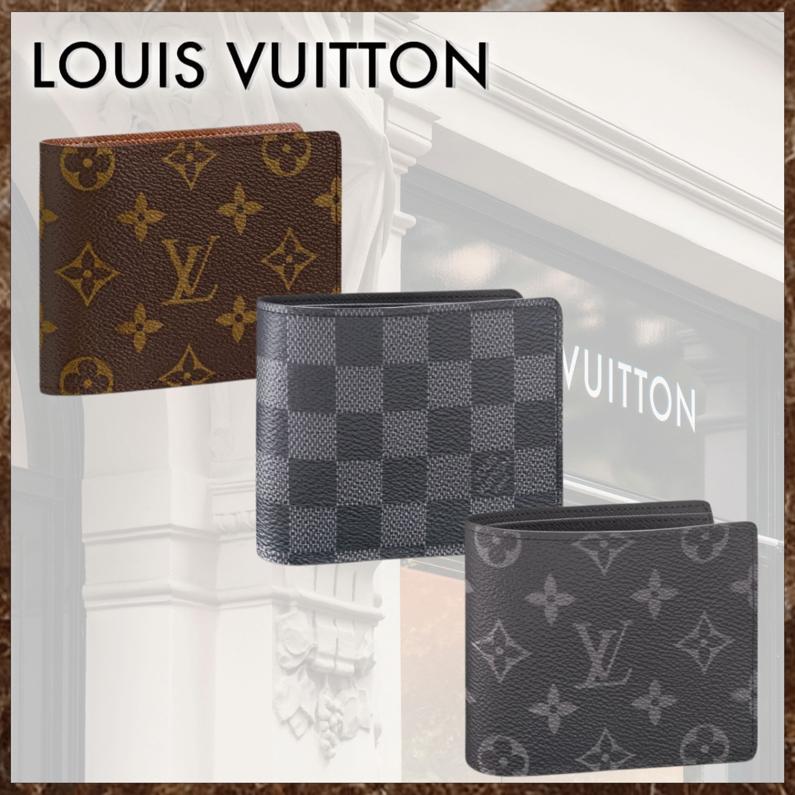 オシャレに☆】すぐ届く ルイ・ヴィトン 二つ折り 財布 (Louis Vuitton