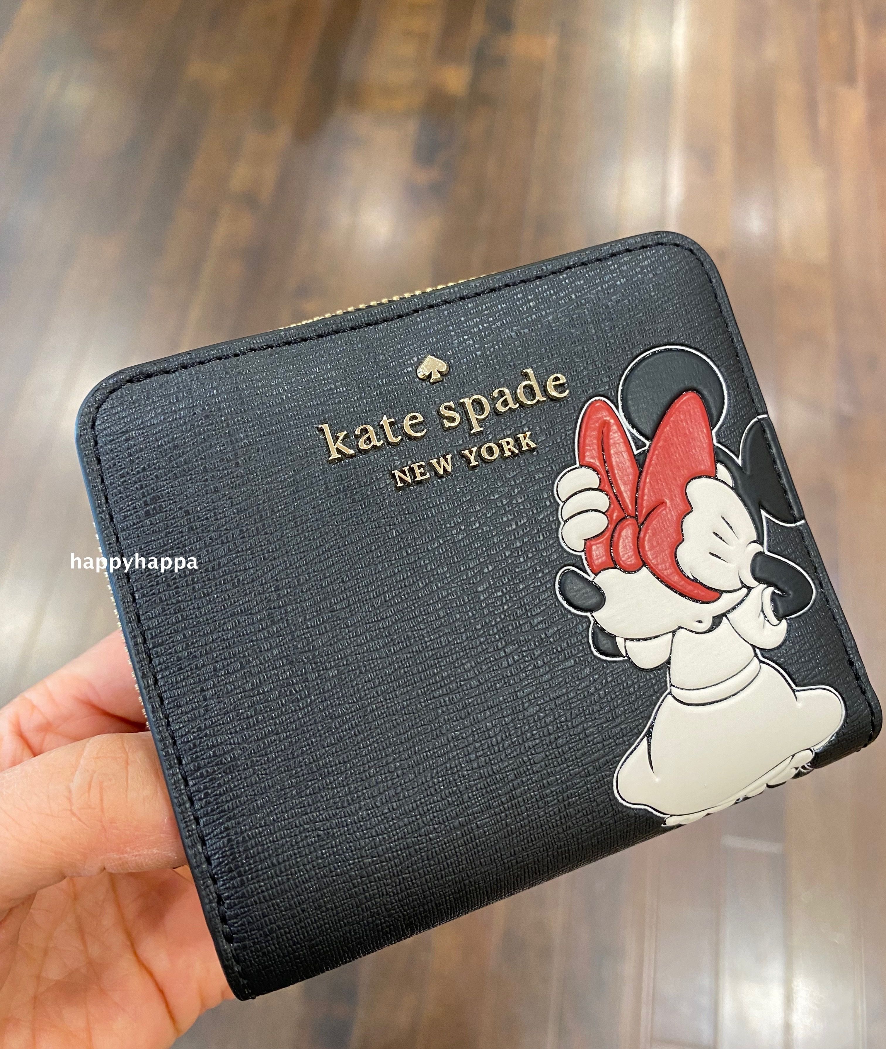 【アメリカ購入】 Kate spade×Disney ジップ折り財布　ミニー