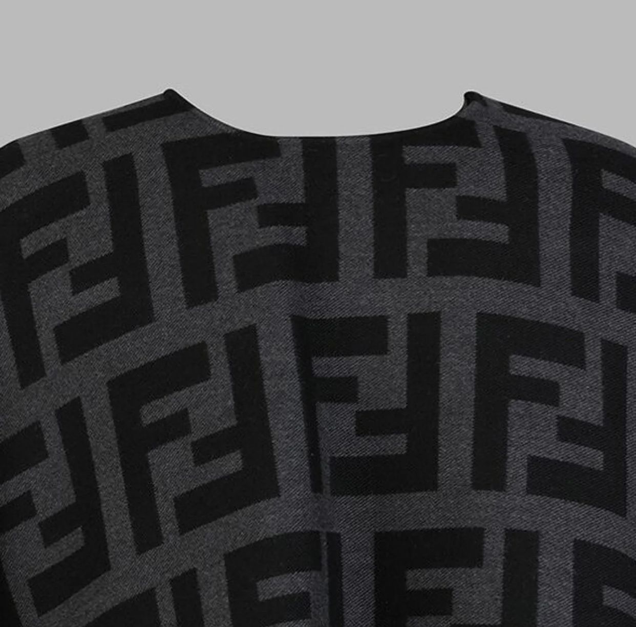 送料関税込!! Fendi Fendi FFロゴ フーデット ポンチョ ポンチョ ウール ベージュ | Fendi