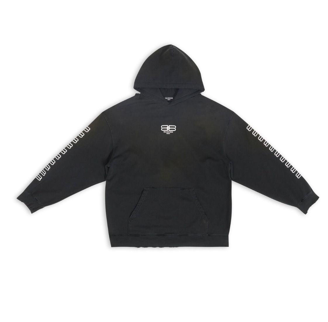 都会的 バレンシアガ フーディ BB PARIS ICON コットン 袖BBロゴ Balenciaga BB Paris Icon Hoodie | Grailed