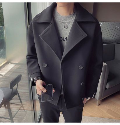 ステュディオス 美品】Pコート メンズ ピーコート