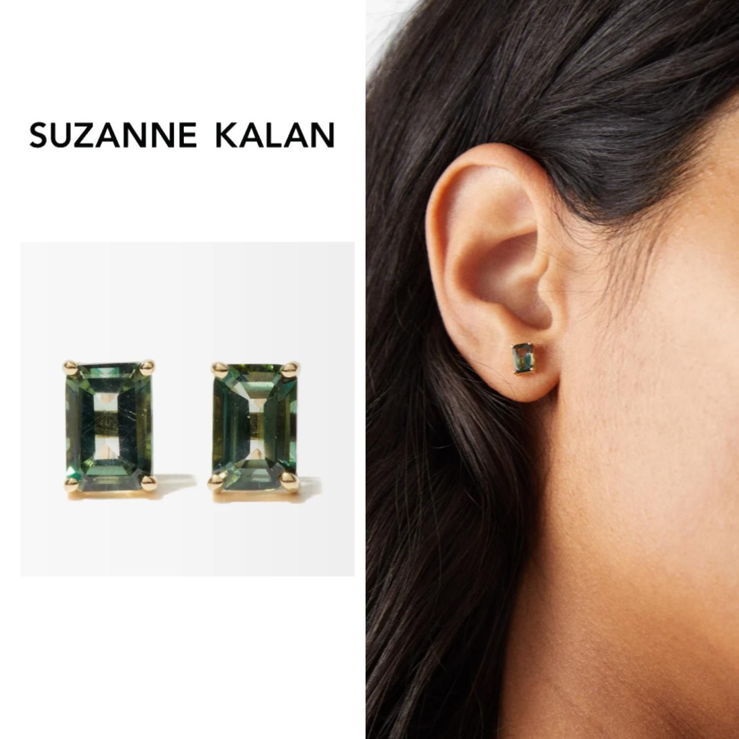国内発| SUZANNE KALAN 18K エメラルド&ダイヤモンド ピアス SUZANNE KALAN 18Kゴールド エメラルド ダイヤモンド ピアス