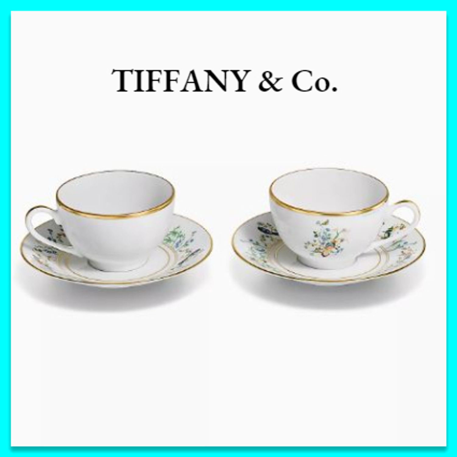 新作♪レア☆Tiffany & Co．☆ティーカップ＆ソーサー2客セット 