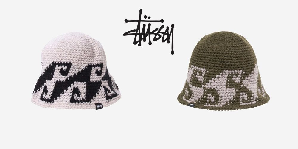 STUSSY WAVAS KNIT BUCKET HAT ニット ハット バケハ