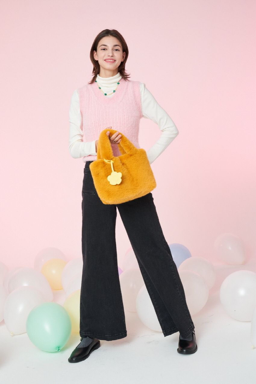 JILLSTUART × Smiley SOFT ECO FUR TOTE BAG M BBH6079