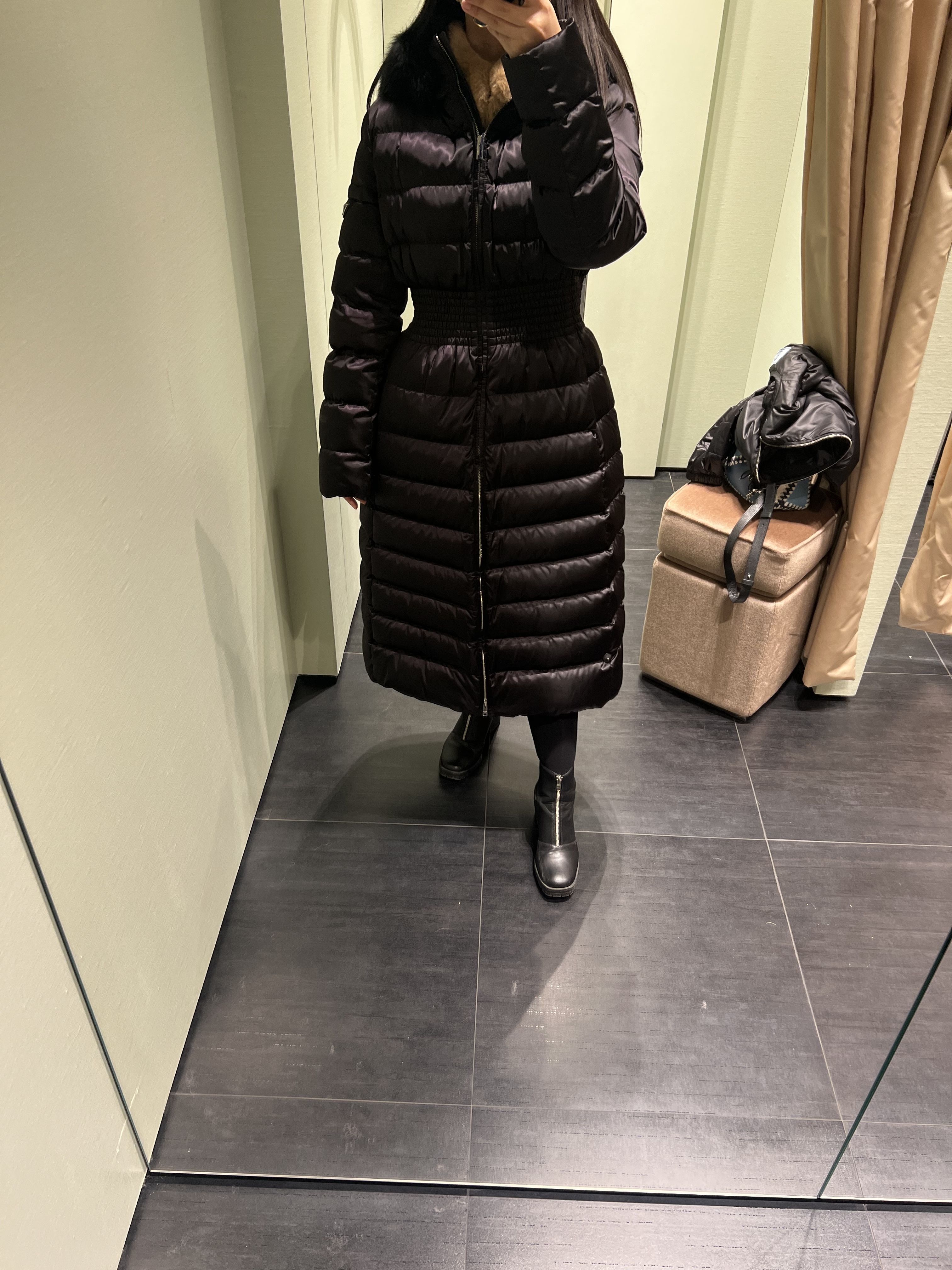 PRADA直営】ファー付 ロングジャケット 29E364 (PRADA/ダウン ...
