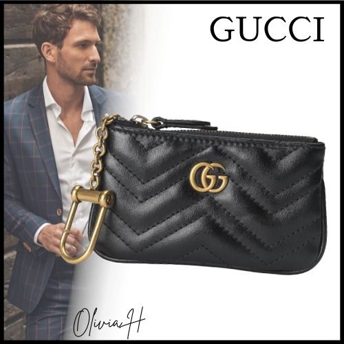 GUCCI】〔GGマーモント〕 キルティングレザー キーケース (GUCCI/キー