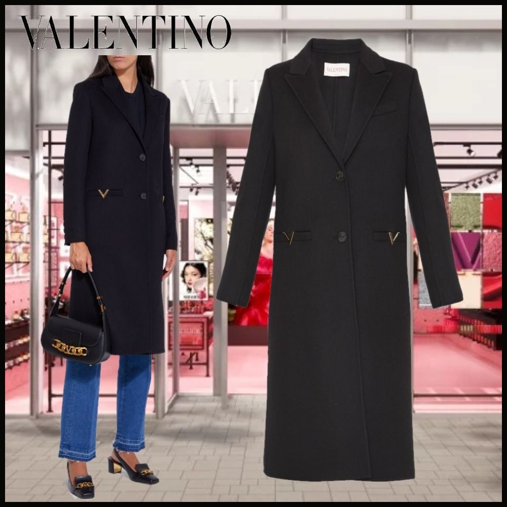 VALENTINO レイヤード ダブルブレストコート www.anac-mali.org