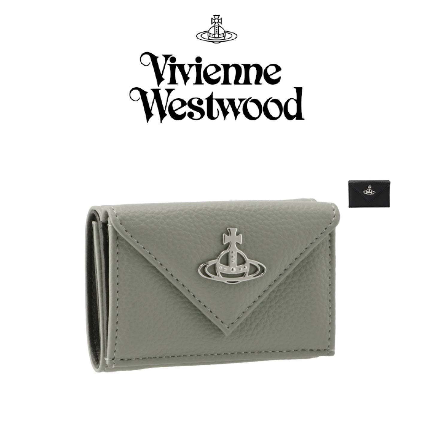 ☆ VIVIENNE WESTWOOD ☆ ヴィーガンレザー 三つ折り ミニ財布