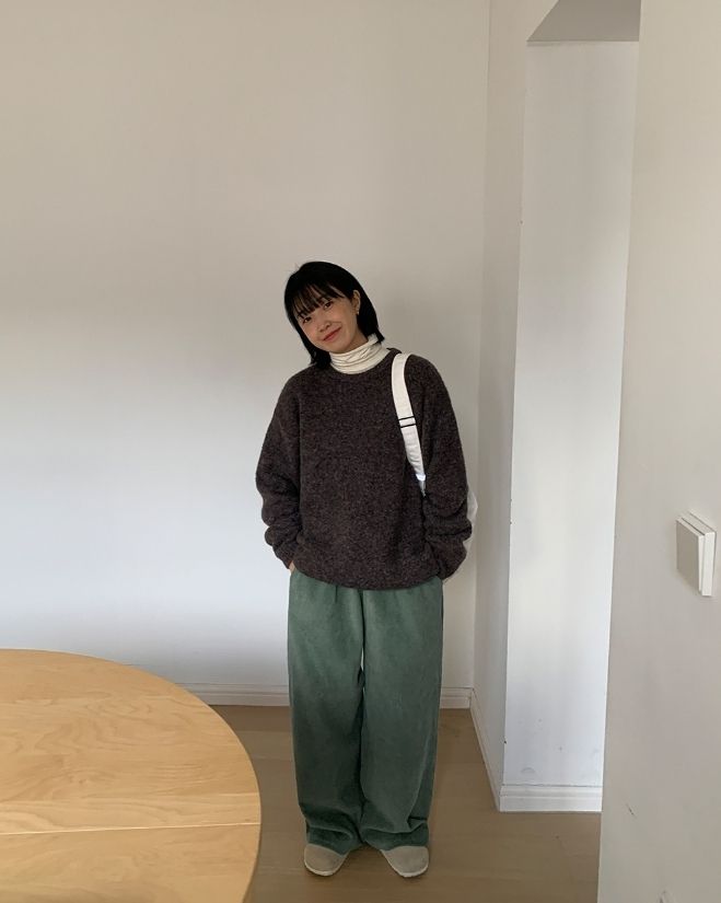 BAON】[BAON] Sotsu Corduroy Banding Wide Pants (BAON/パンツ