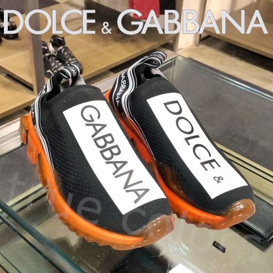 DOLCE&GABBANA ロゴテープ SORRENTO スリッポン スニーカー (Dolce