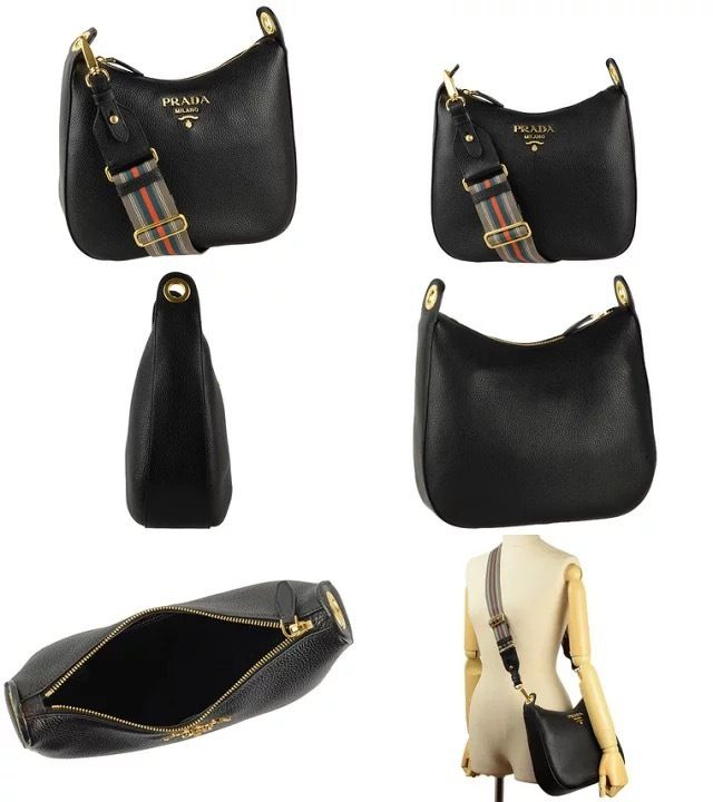 Prada Black Leather Crossbody Bag | italist