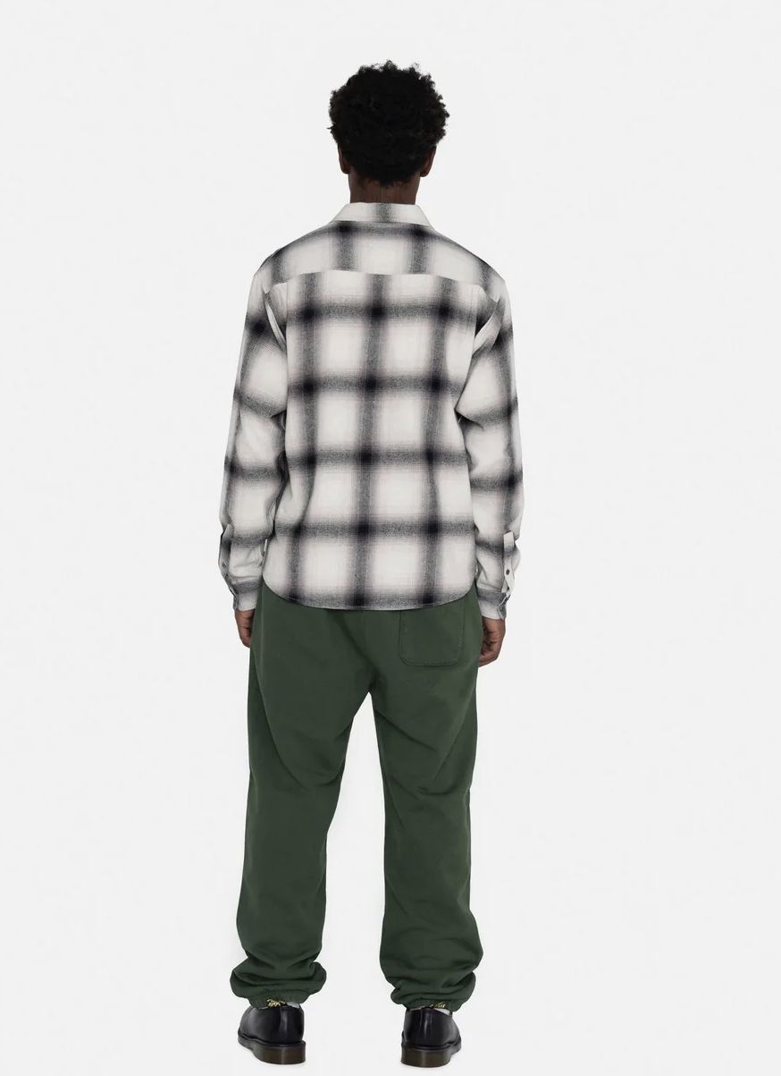 STUSSY HELLSHIRE PLAID SHIRT Grey