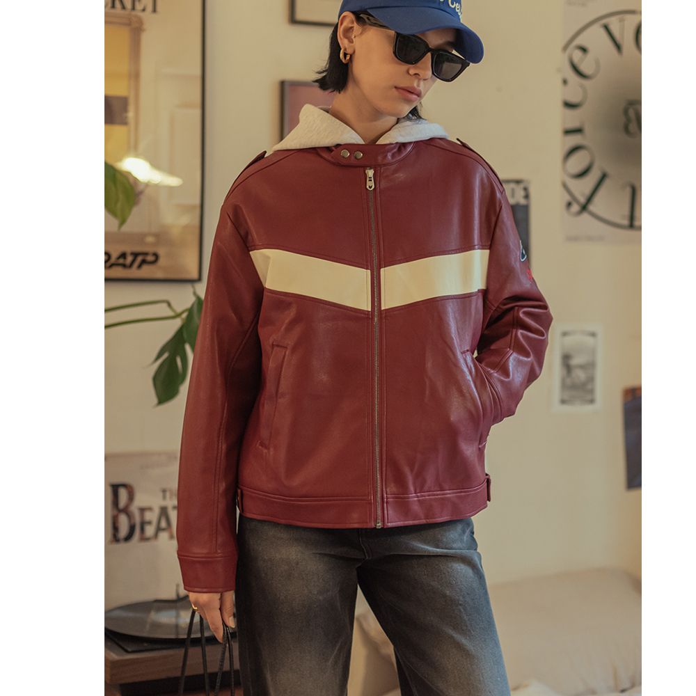 BitterCells】Eco Leather Lacing Jacket □ジェニJennie着用