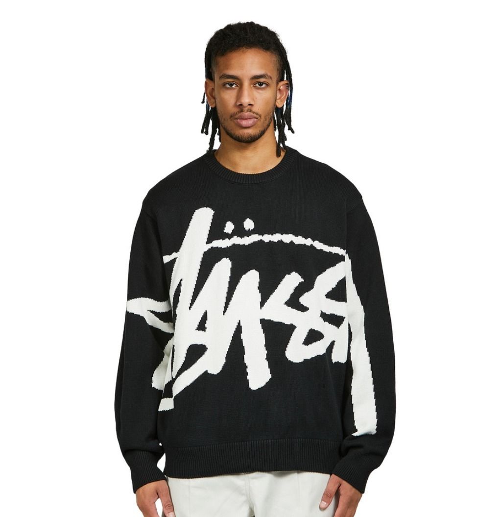 STUSSY SWEATERステューシーニットセーターLサイズブラック