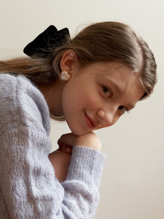 【TATIANA】Heart Milky way Pearl Earring_EC1675〜ピアス TATIANA】Heart Milky way Pearl Earring ピアス (EC1675