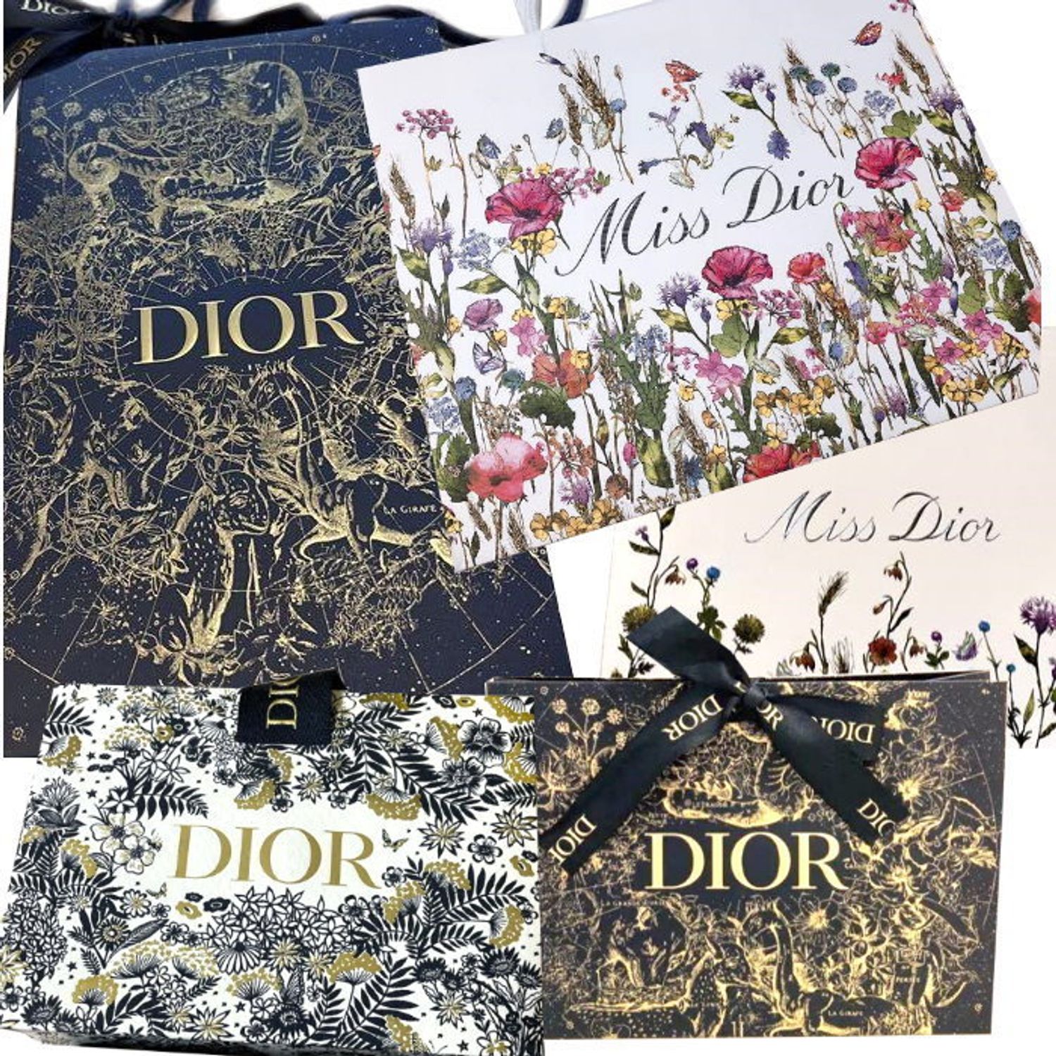 ブランドラッピング用 ディオール 限定紙袋ショッパー箱ギフト (Dior 
