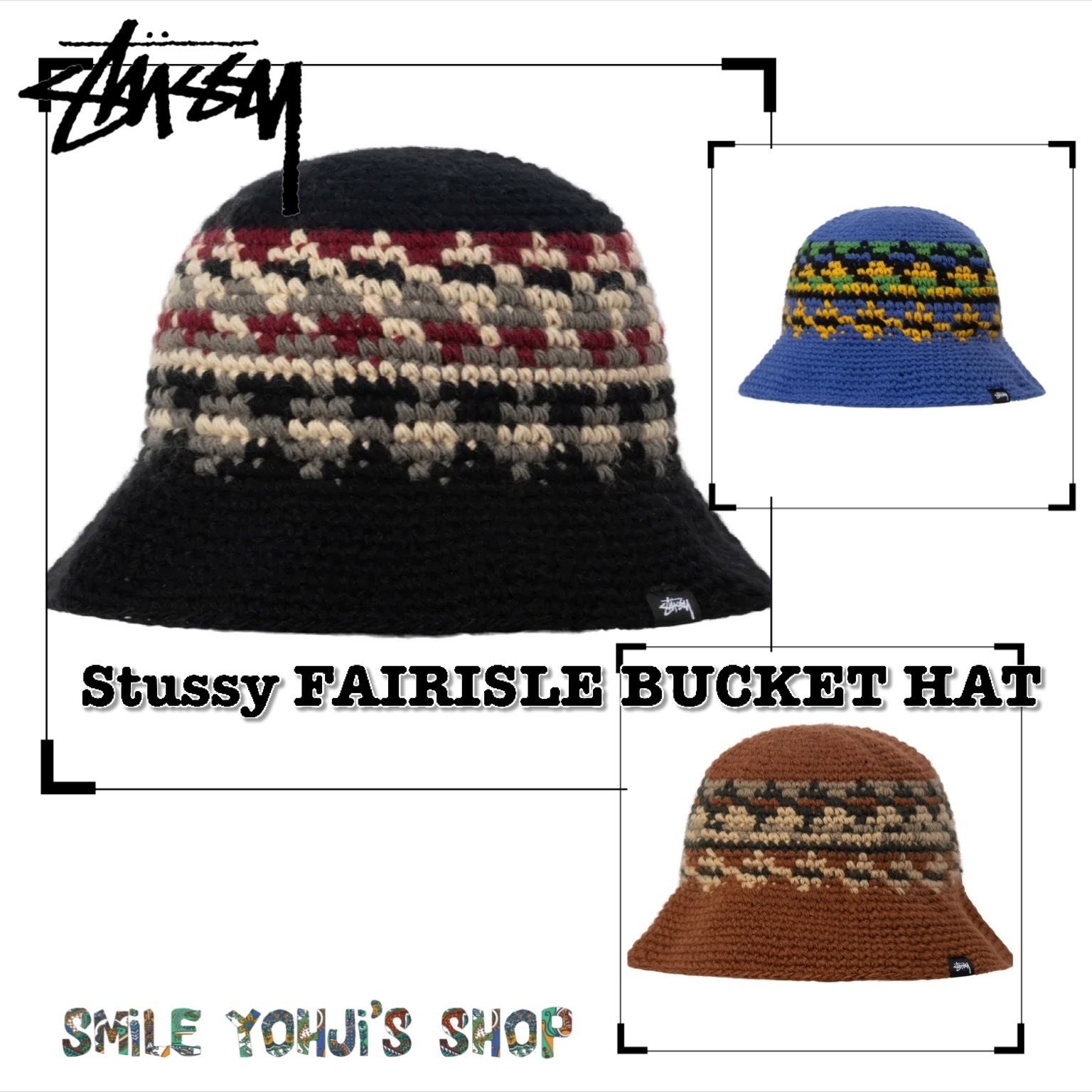 ☆大人気☆Stussy FAIRISLE BUCKET HAT (STUSSY/ハット