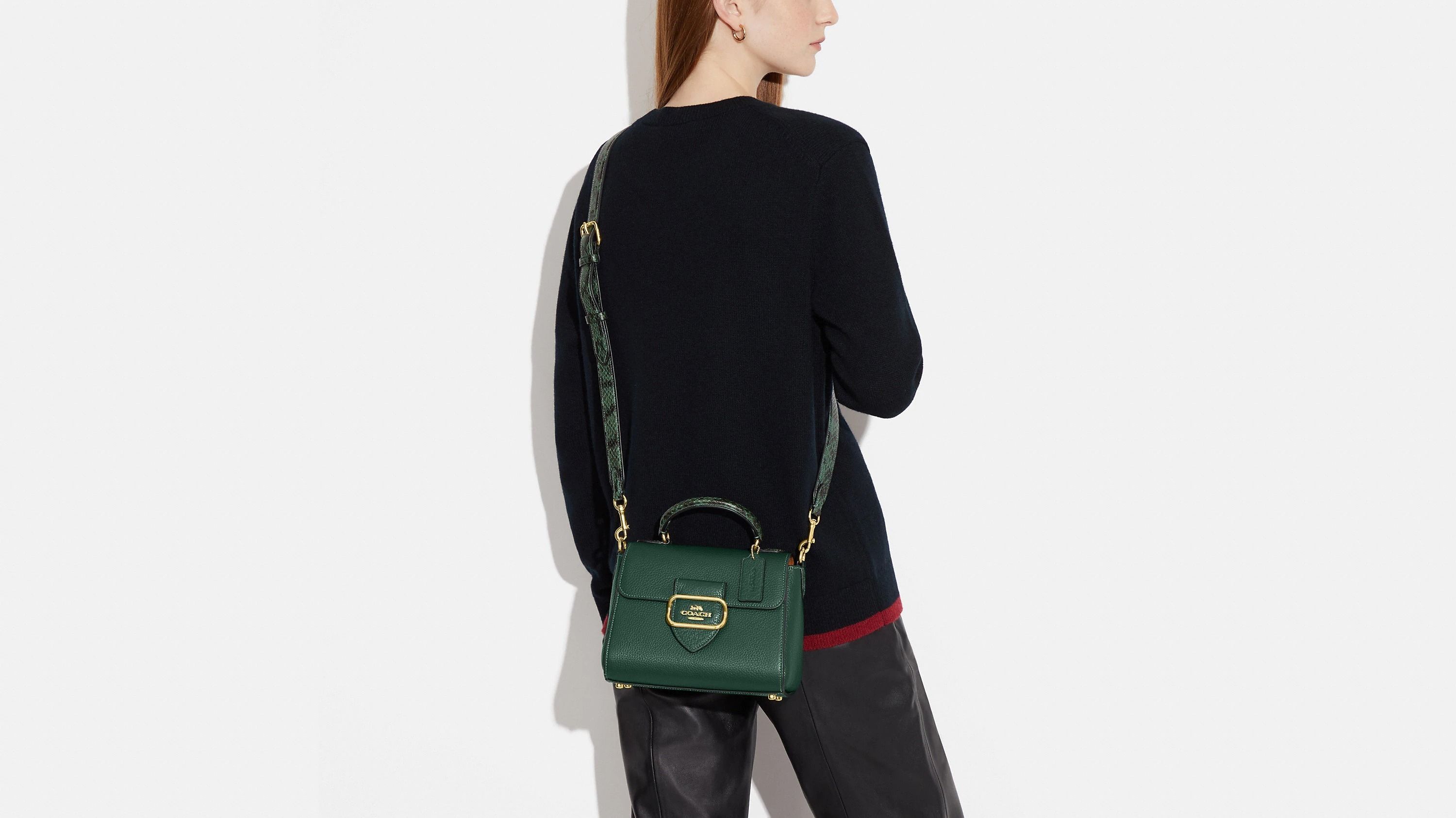 新品☆COACH モーガン トップ ハンドル サッチェルシグネチャー