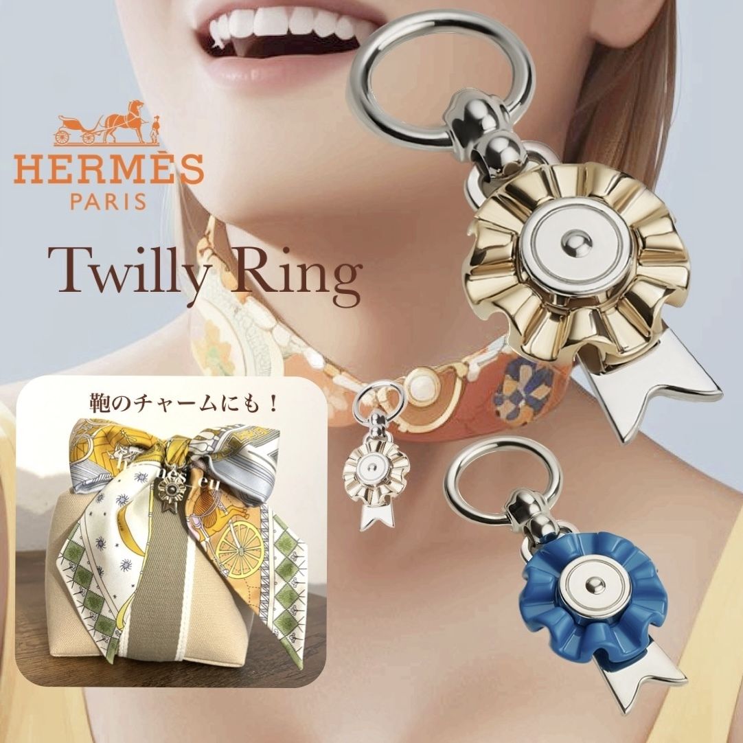 HERMES シェーヌダンクル スカーフリング ネックレス Hermesエルメス シェーヌダンクル スカーフリング ネックレス